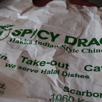 Spicy Dragon - this is a normal occurrence for patrons. a take container and bag, they give you so much - Food Delivery Services Near Me - Toronto, Ontario