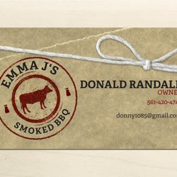 Emma J's Smoked BBQ - Business Card