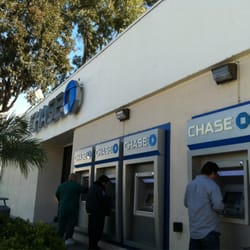 Chase Bank - ATM Machines prominently at the Front of the building.