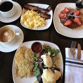 Live Oak Cafe - Live Oak Benedict and Pancake Combo - Breakfast & Brunch Near Me - Santa Barbara, California Live Oak Cafe - Live Oak Benedict and Pancake Combo - Breakfast & Brunch Near Me - Santa Barbara, California