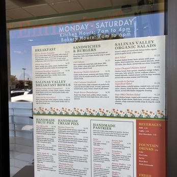 Emma’s Bakery and Cafe - Menu 7/2025 - Bakeries Near Me - Salinas, California