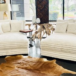 Crescent House Furniture and Accessories - Oversized chaise, can be connected to make a sofa or use as just one