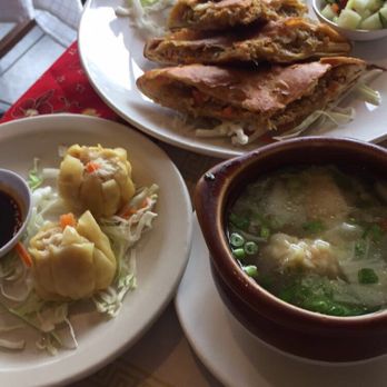 Chiangmai - Potatoes crunch wrap, tulip dumpling, and Thai ravioli soup. - Thai Near Me - Conshohocken, Pennsylvania Chiangmai - Potatoes crunch wrap, tulip dumpling, and Thai ravioli soup. - Thai Near Me - Conshohocken, Pennsylvania