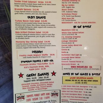 Sur Burger - Menu - Burgers Near Me - Monterey, California Sur Burger - Menu - Burgers Near Me - Monterey, California