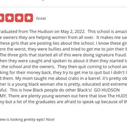 Hudson Academy - GREAT STUDENT EXPERIENCE AT THE HUDSON