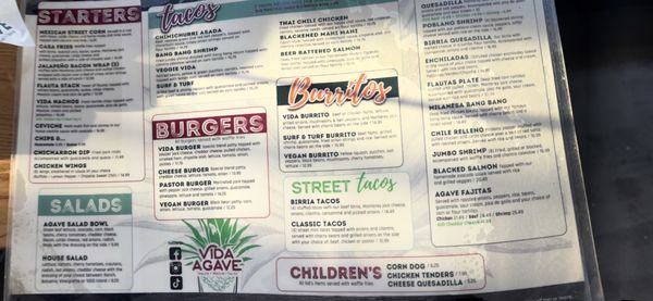 Menu photo 1 Vida Agave Galveston, TX