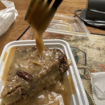 Pam's Puddings & Pies - Hummingbird bread pudding with thick rich salted caramel sauce - Desserts Near Me - Depew, New York
