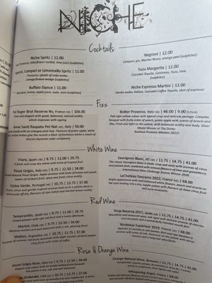 Menu photo 4 Niche London, XGL Menu photo 4 Niche London, XGL