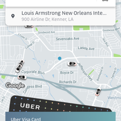 Uber - Plenty of cars available on a Friday night in the Baton Rouge.