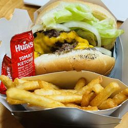 The Dropzone's - Fries, mostly shorter pieces, coated thin cut, portion size is small.