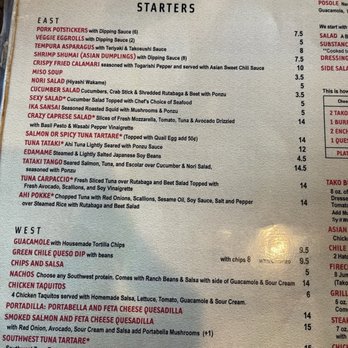 Takosushi - Menu - Asian Fusion Near Me - Evans, Georgia