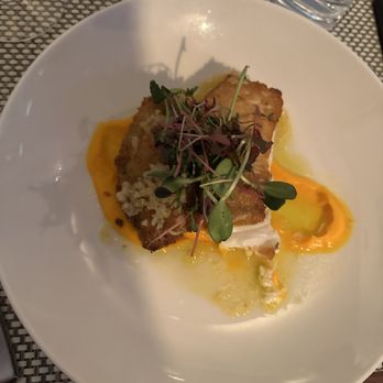 Sante - Halibut, very good, perfectly cooked. - Tapas/Small Plates Near Me - Woodstock, Vermont Sante - Halibut, very good, perfectly cooked. - Tapas/Small Plates Near Me - Woodstock, Vermont