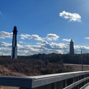 Cape Henry Lighthouse - 2 lighthouses but you can only get in the one on the right. - Landmarks & Historical Buildings Near Me - Fort Story, Virginia