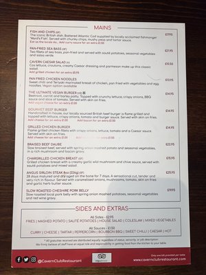 Menu photo 5 Cavern Club Liverpool, XMS