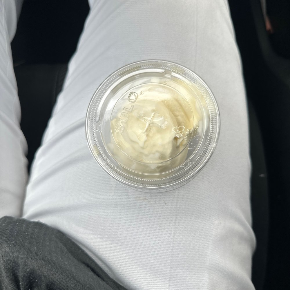 Andy's Frozen Custard - a person's legs with a cup of ice cream - Ice Cream & Frozen Yogurt Near Me - Burlington, North Carolina Andy's Frozen Custard - a person's legs with a cup of ice cream - Ice Cream & Frozen Yogurt Near Me - Burlington, North Carolina