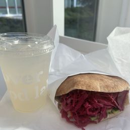 Chickpea Fritter & Lavender Lemonade Chickpea Fritter & Lavender Lemonade