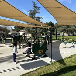 LA County Library - San Dimas Library - Workout area at the park in front of the library