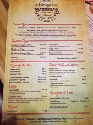 Menu photo 7 Vincenza's Pizzeria Alpharetta, GA Menu photo 7 Vincenza's Pizzeria Alpharetta, GA