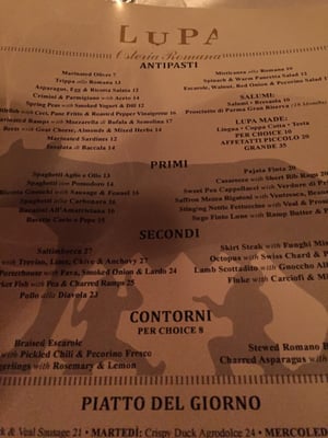 Menu photo 8 Lupa New York, NY Menu photo 8 Lupa New York, NY
