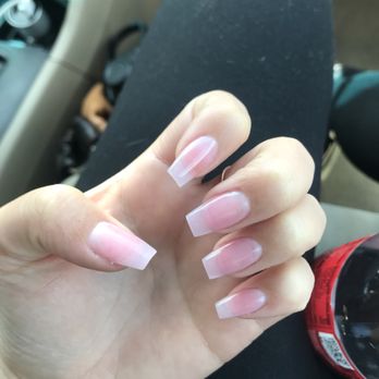Legends Nails & Spa - Coffin nails with the pink powder and gel top coat. - Nail Salons Near Me - Rancho Cucamonga, California Legends Nails & Spa - Coffin nails with the pink powder and gel top coat. - Nail Salons Near Me - Rancho Cucamonga, California