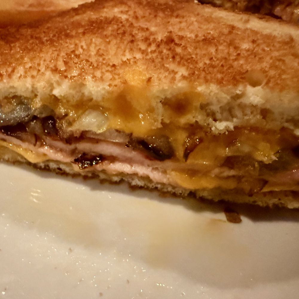 The Fox and Hounds - A close-up to see the well stacked layers -- it's a substantial sandwich. - Pubs Near Me - Studio City, California The Fox and Hounds - A close-up to see the well stacked layers -- it's a substantial sandwich. - Pubs Near Me - Studio City, California