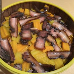 Pumpkin and cured pork Pumpkin and cured pork