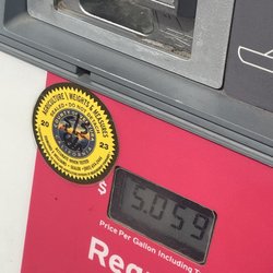 Chevron - 10 cents more per gallon than what the board states