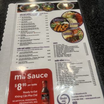Quan Mii - Menu as of 3/2026 - Vietnamese Near Me - Fountain Valley, California Quan Mii - Menu as of 3/2026 - Vietnamese Near Me - Fountain Valley, California