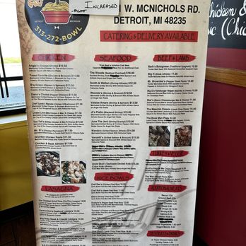 Pasta Bowl Restaurant - Pasta Bowl main menu - Soul Food Near Me - Detroit, Michigan Pasta Bowl Restaurant - Pasta Bowl main menu - Soul Food Near Me - Detroit, Michigan