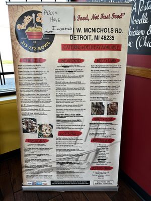 Menu photo 2 Pasta Bowl Restaurant Detroit, MI Menu photo 2 Pasta Bowl Restaurant Detroit, MI