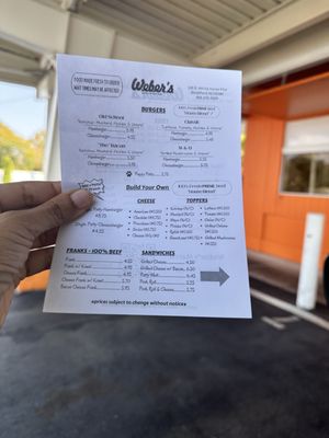 Menu photo 1 Weber's Drive In Stratford, NJ