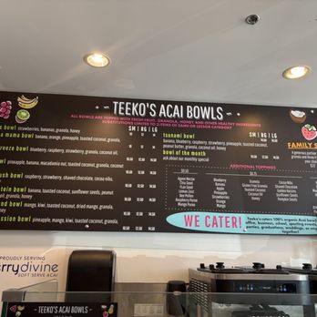 Teeko's Acai - Menu - Acai Bowls Near Me - Vernon Hills, Illinois