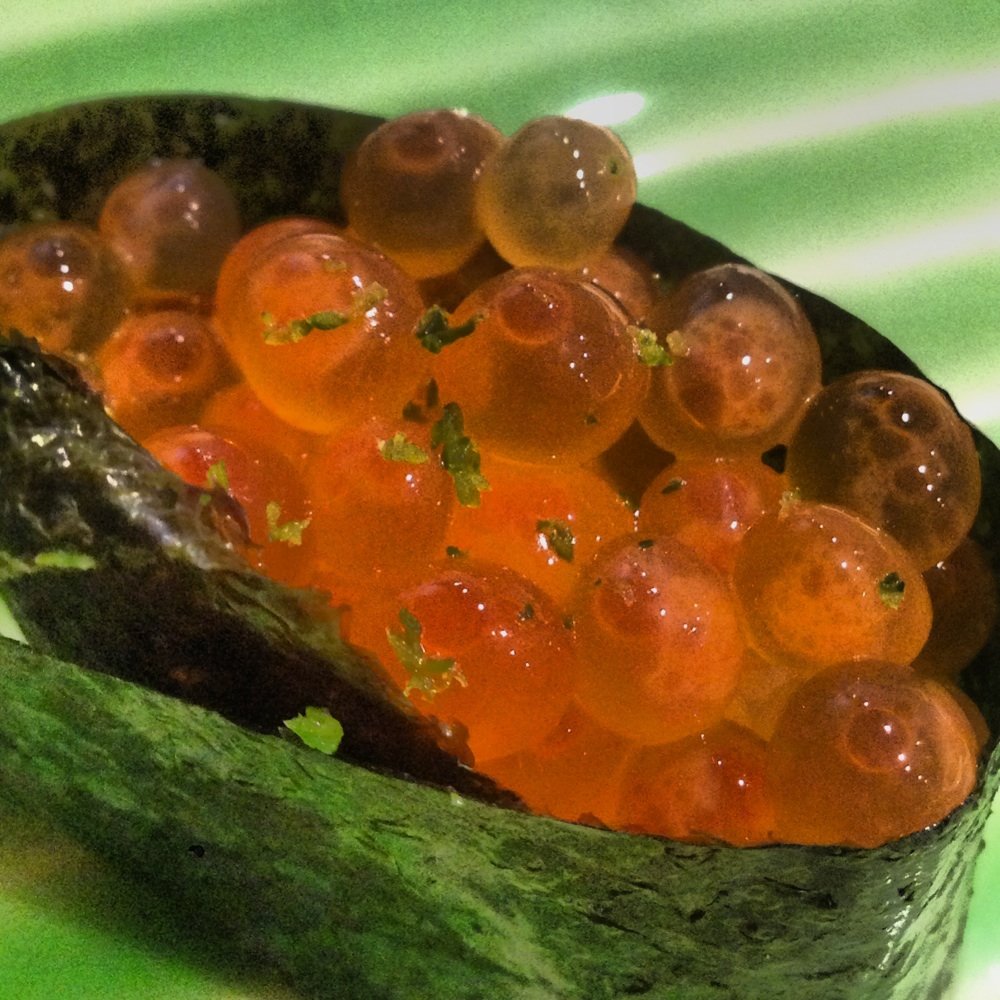 ikura w/ lime zest ikura w/ lime zest