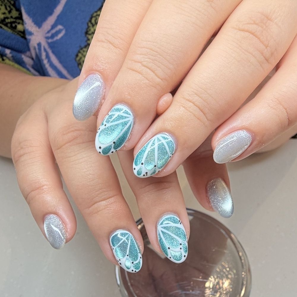 Adore Nail Lounge - Winter butterfly nails - Nail Salons Near Me - Livermore, California Adore Nail Lounge - Winter butterfly nails - Nail Salons Near Me - Livermore, California