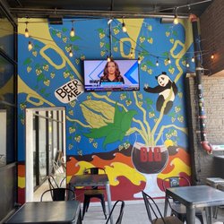 BIG - Outdoor seating & super cool funky mural