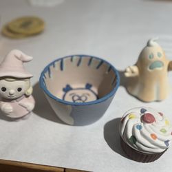 Color Me Mine - Painted pieces before firing