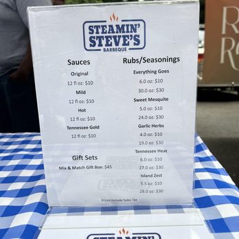 Market Square - Steaming Steve's menu - Shopping Centers Near Me