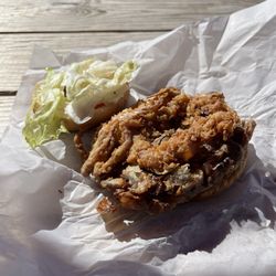 Calabash Seafood Hut - Soft Shell Crab sandwich so fresh and good!