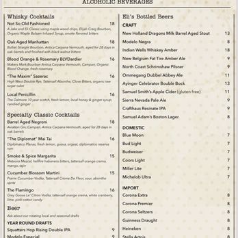Jake & Eli - Menu as of October 2020 - New American Near Me - Las Vegas, Nevada