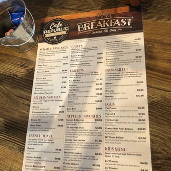 Cafe Republic - Menu - Breakfast & Brunch Near Me - Fort Worth, Texas