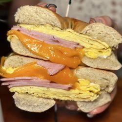 JC’s Hot Bagels - Ham & Egg Bagel