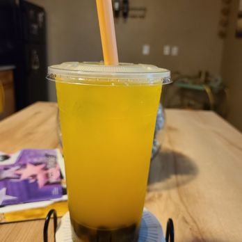 Not Just Pho - Mango lemonade with boba. Yum! - Vietnamese Near Me - Hurst, Texas