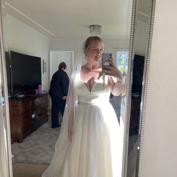 Bridal Alterations Bustles on Wheels - After final alterations completed. - Sewing & Alterations Near Me