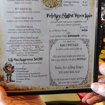 Robyn's - a person holding a menu in their hand - Burgers Near Me - Cameron, Missouri