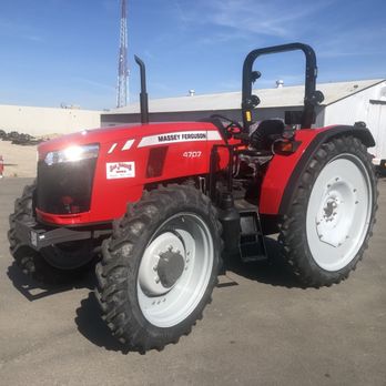 San Joaquin Tractor - Massey Ferguson model 4707H. 75 engine horsepower. Four-wheel-drive. Equipped with 9.5 x 48 rear tires. 9.5 x 32 front tires. - Home & Garden Near Me - Bakersfield, California