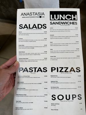 Menu photo 1 Anastasia Cafe Laguna Beach, CA Menu photo 1 Anastasia Cafe Laguna Beach, CA
