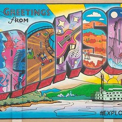 Pink Jeep Tours - Branson - See the famous Branson Postcard Mural on Pink® Jeep® Tours Downtown to Mountaintop tour.