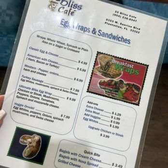 22 Bliss Cafe - Menu - Coffee & Tea Near Me - Plantation, Florida