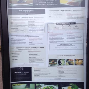 The Melting Pot - Menu - Fondue Near Me - Edmonton, Alberta