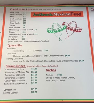 Menu photo 3 Los Cachorros Taqueria Redding, CA